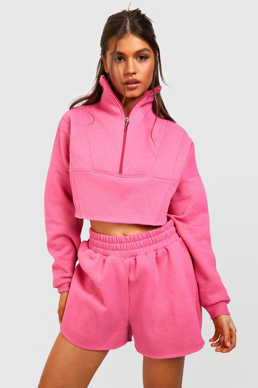 Hot pink half zip online